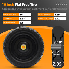 AR-PRO close-up of solid polyurethane tread highlighting puncture-free advantage