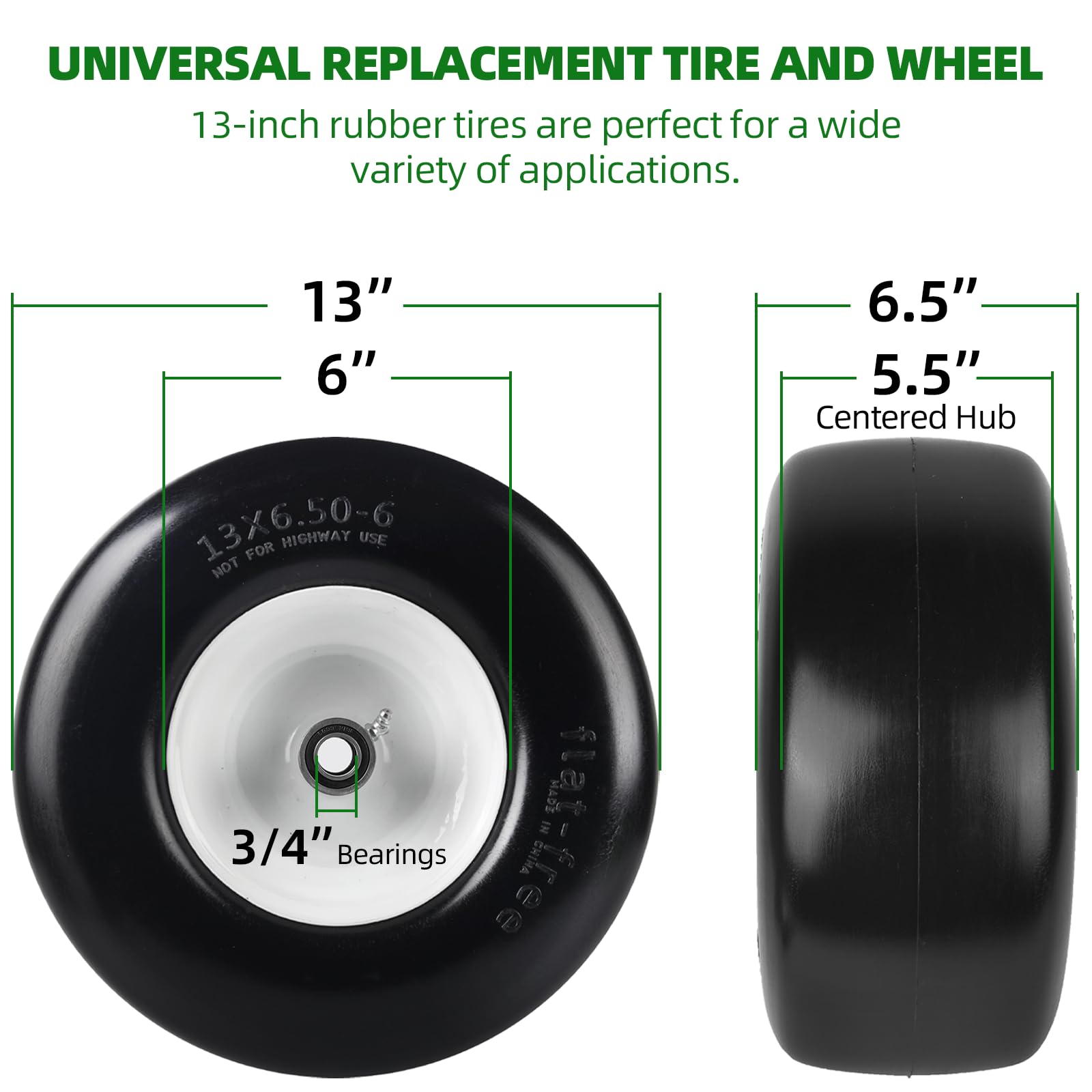 AR-PRO close-up of tread and sidewall showing solid rubber that resists punctures
