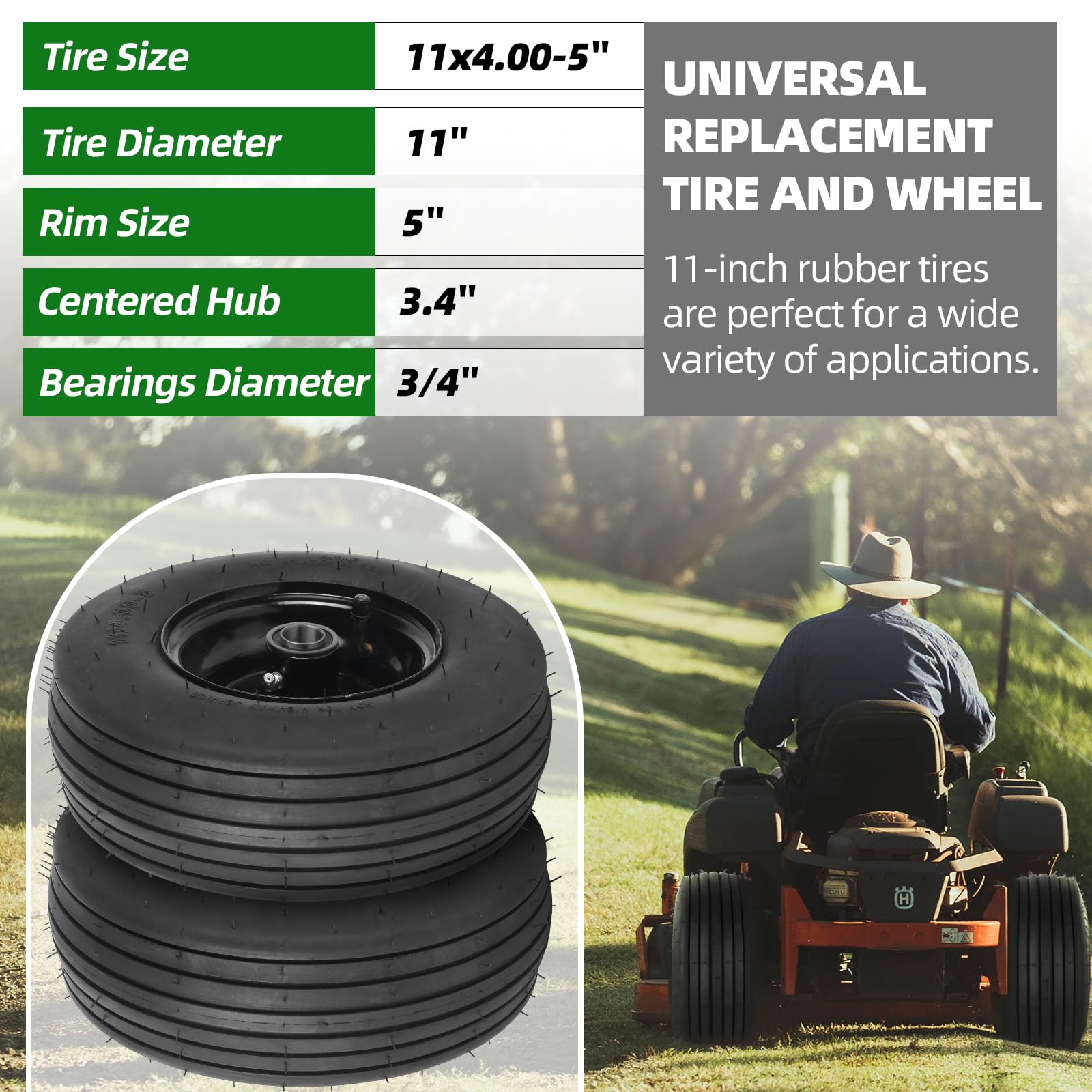AR-PRO close-up of tread pattern showing turf-friendly grip and puncture resistance