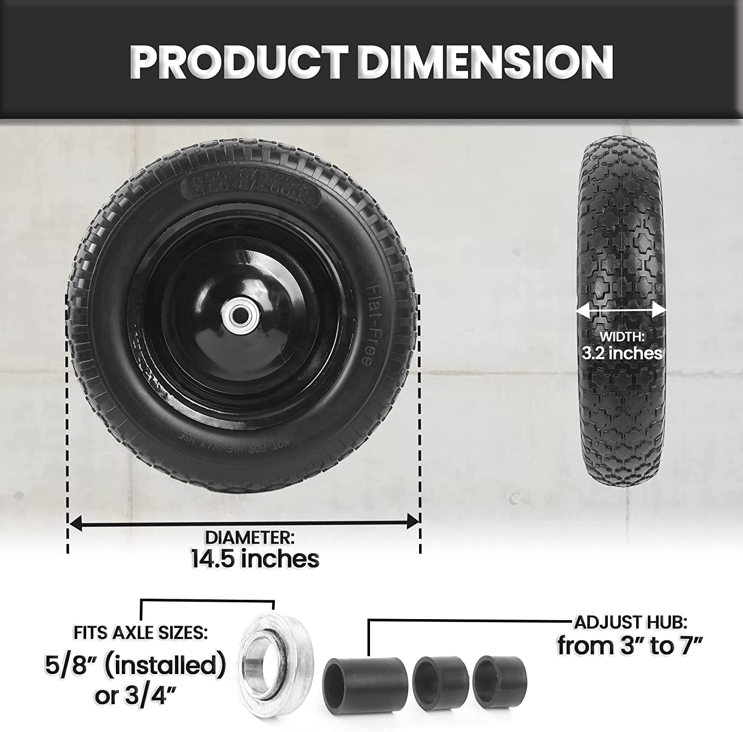 AR-PRO close-up tread pattern illustrating non-marking traction and longevity benefit