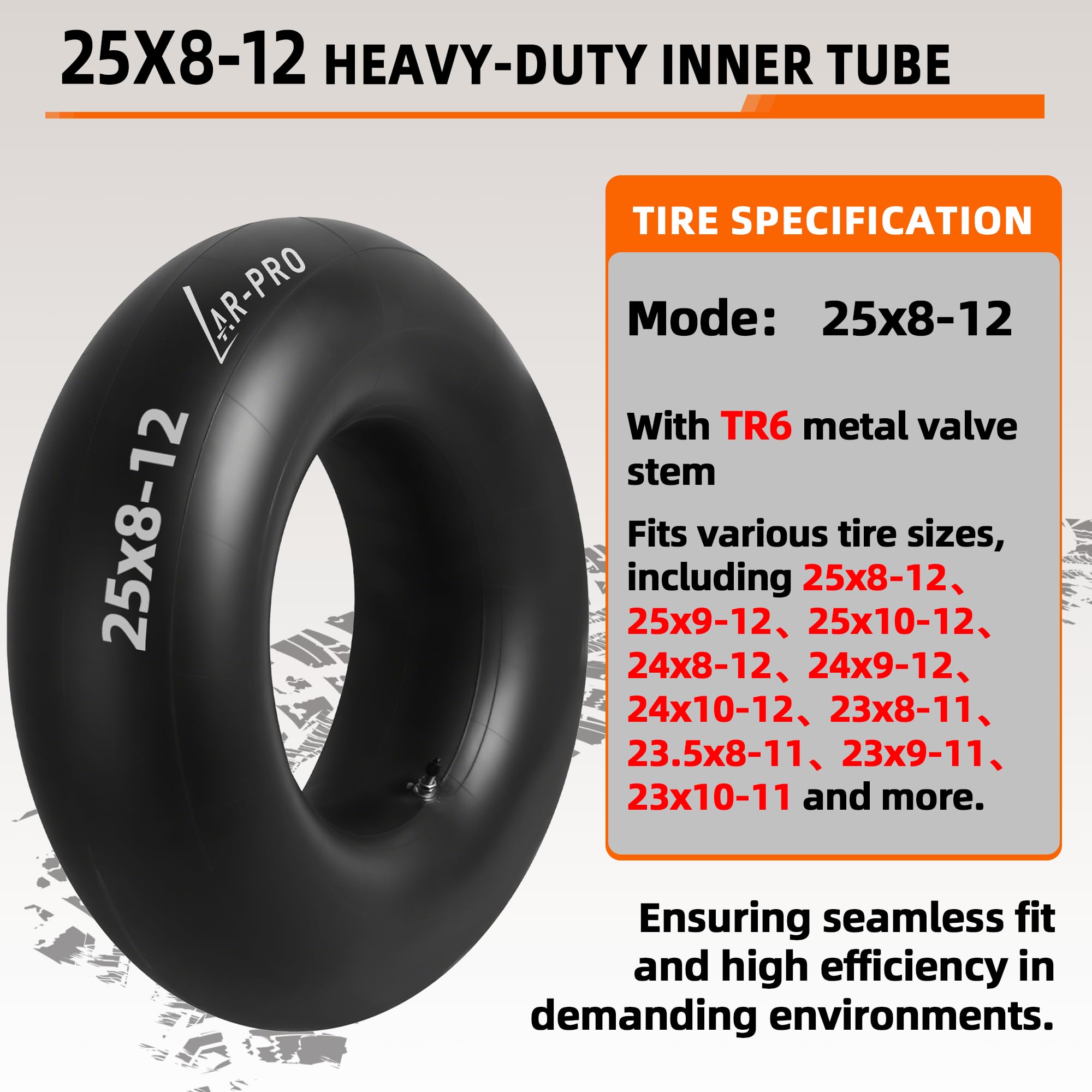 AR-PRO close-up of TR6 metal valve stem for secure inflation and easy pumping