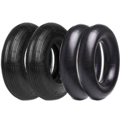 AR-PRO front view of two packaged tires and inner tubes for quick replacement