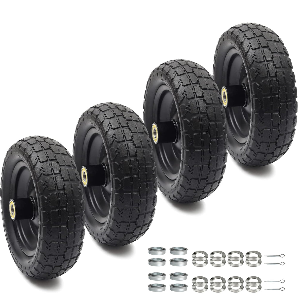 AR-PRO front view of four-wheel replacement kit showing ready-to-install benefit
