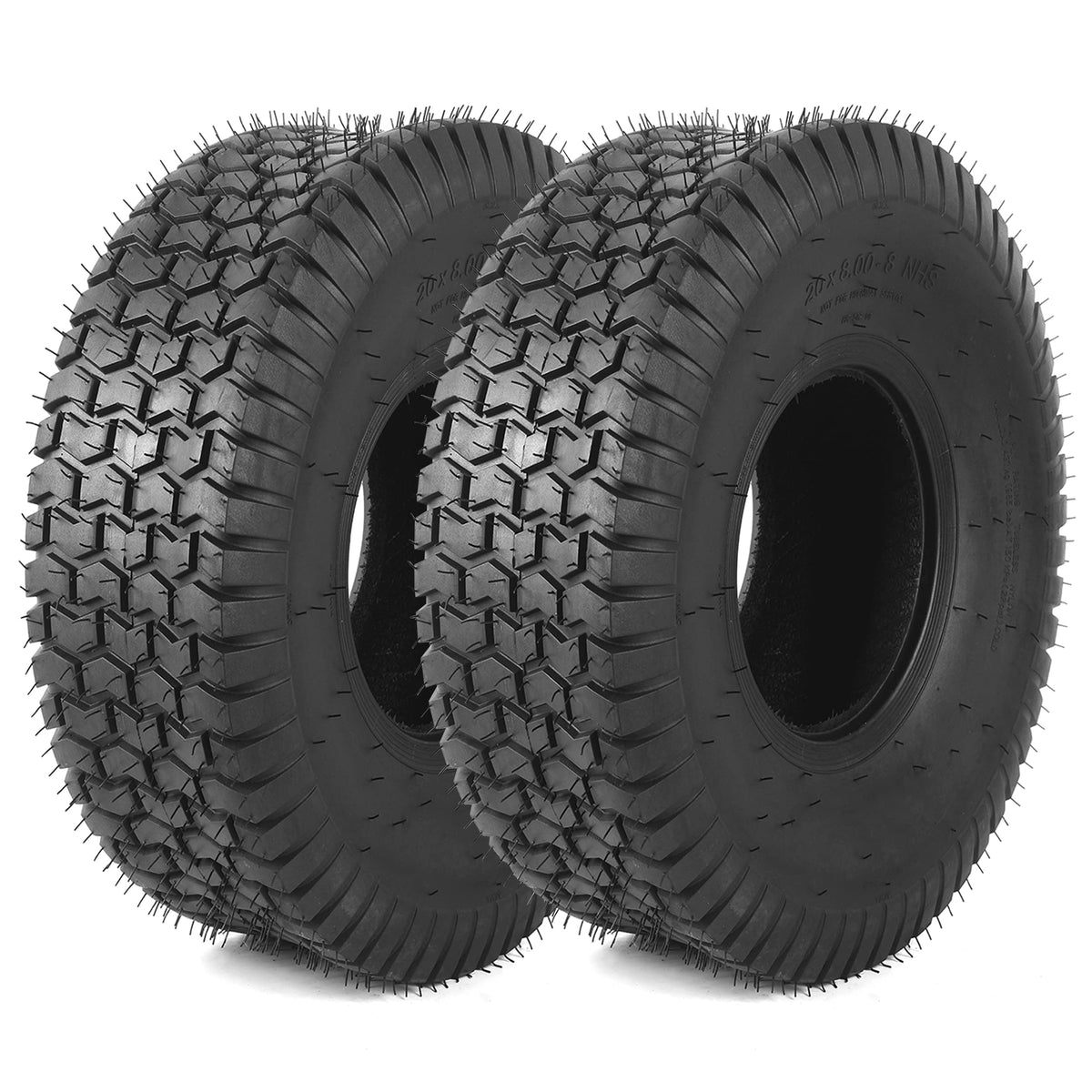 AR-PRO front profile tire showing tread and turf-friendly footprint for cleaner cuts