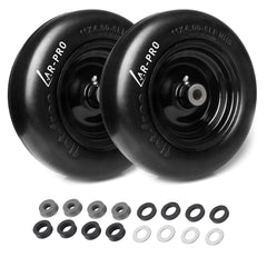 AR-PRO assembled wheel front view showing solid tire for reliable use