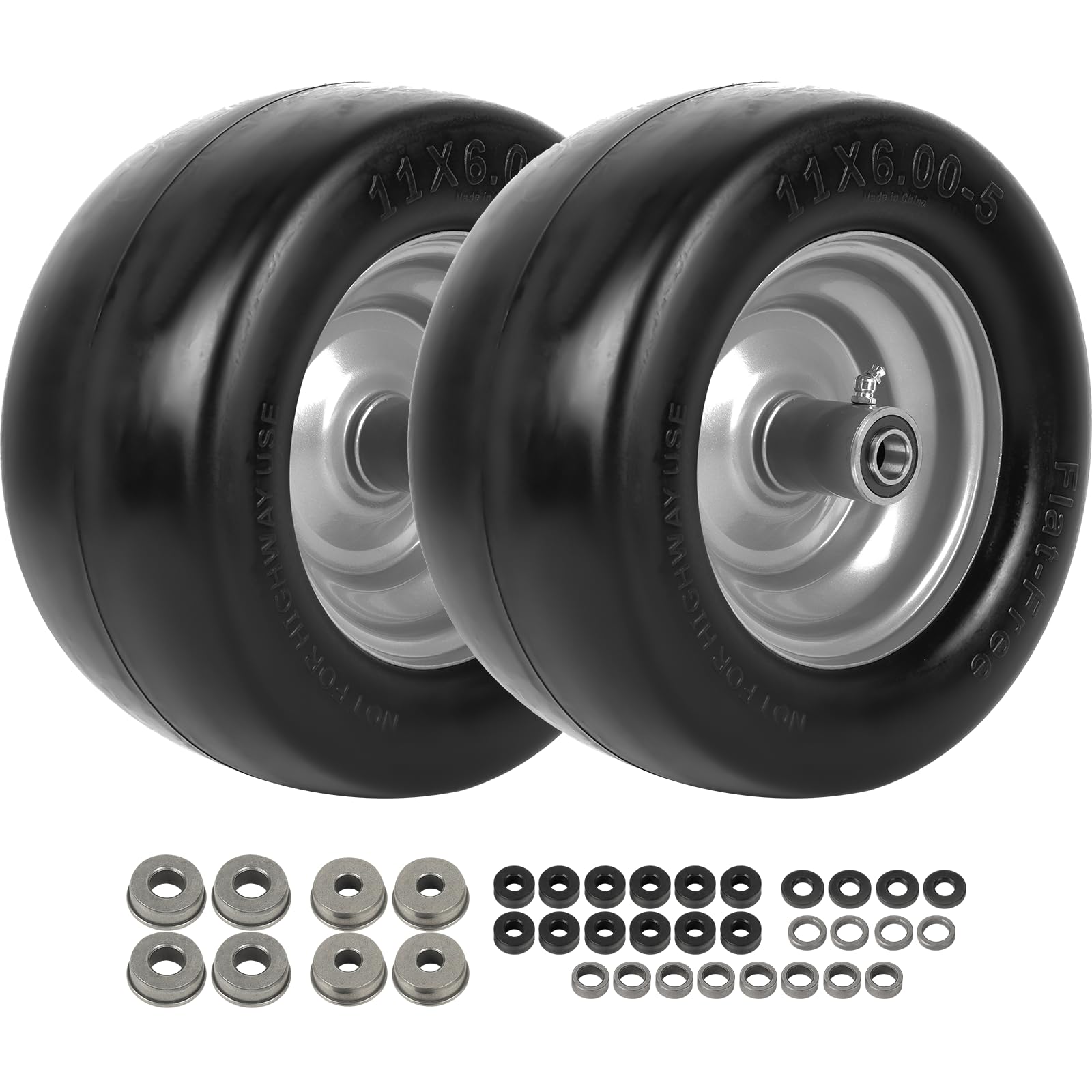 AR-PRO front view assembled wheel showing complete tire and rim, quick replacement benefit