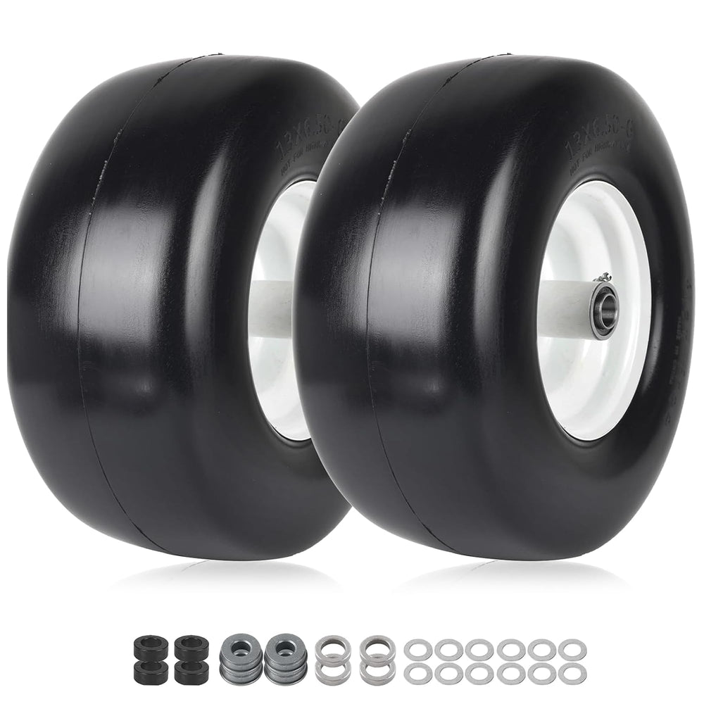 AR-PRO front view assembled wheel showing rim and smooth tread for turf protection