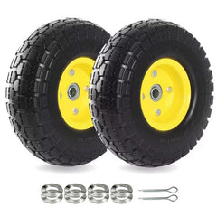 AR-PRO front view of 10 inch solid tire and wheel assembly showing durable design and installation ease
