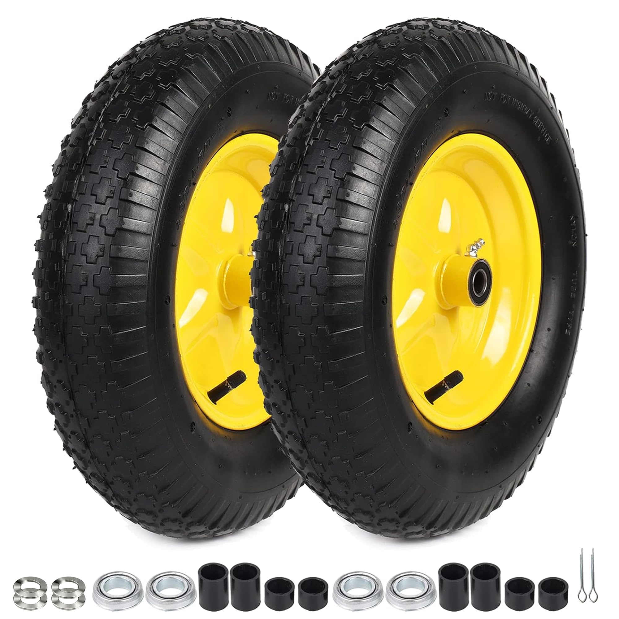 AR-PRO front view wheel assembly showing rim and tire for quick replacement