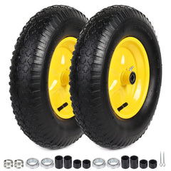 AR-PRO front view wheel assembly showing rim and tire for quick replacement