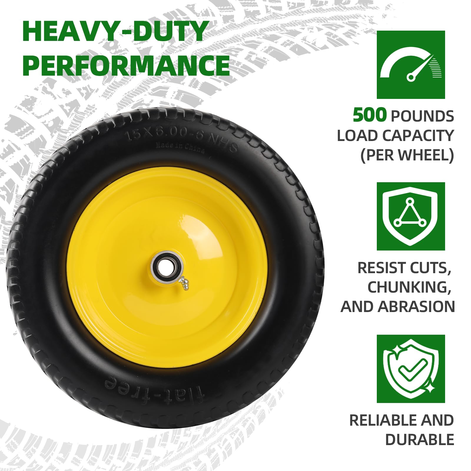 AR-PRO hub and bearing closeup showing included 3/4" and 5/8" options for secure fit and reduced vibration