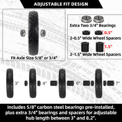 AR-PRO detailed view of hub and included bearings demonstrating adjustable fit