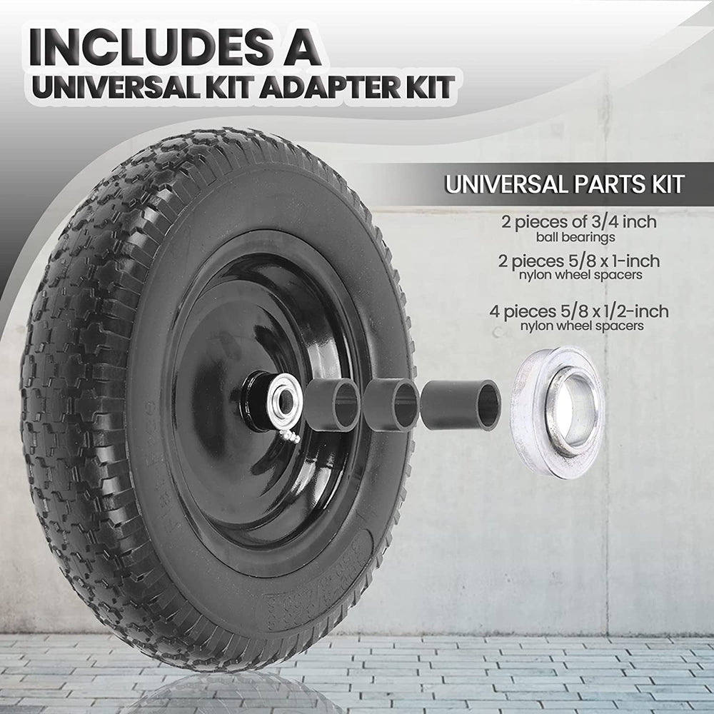 AR-PRO hub and bearing detail demonstrating 5/8" axle fit and easy swap benefit