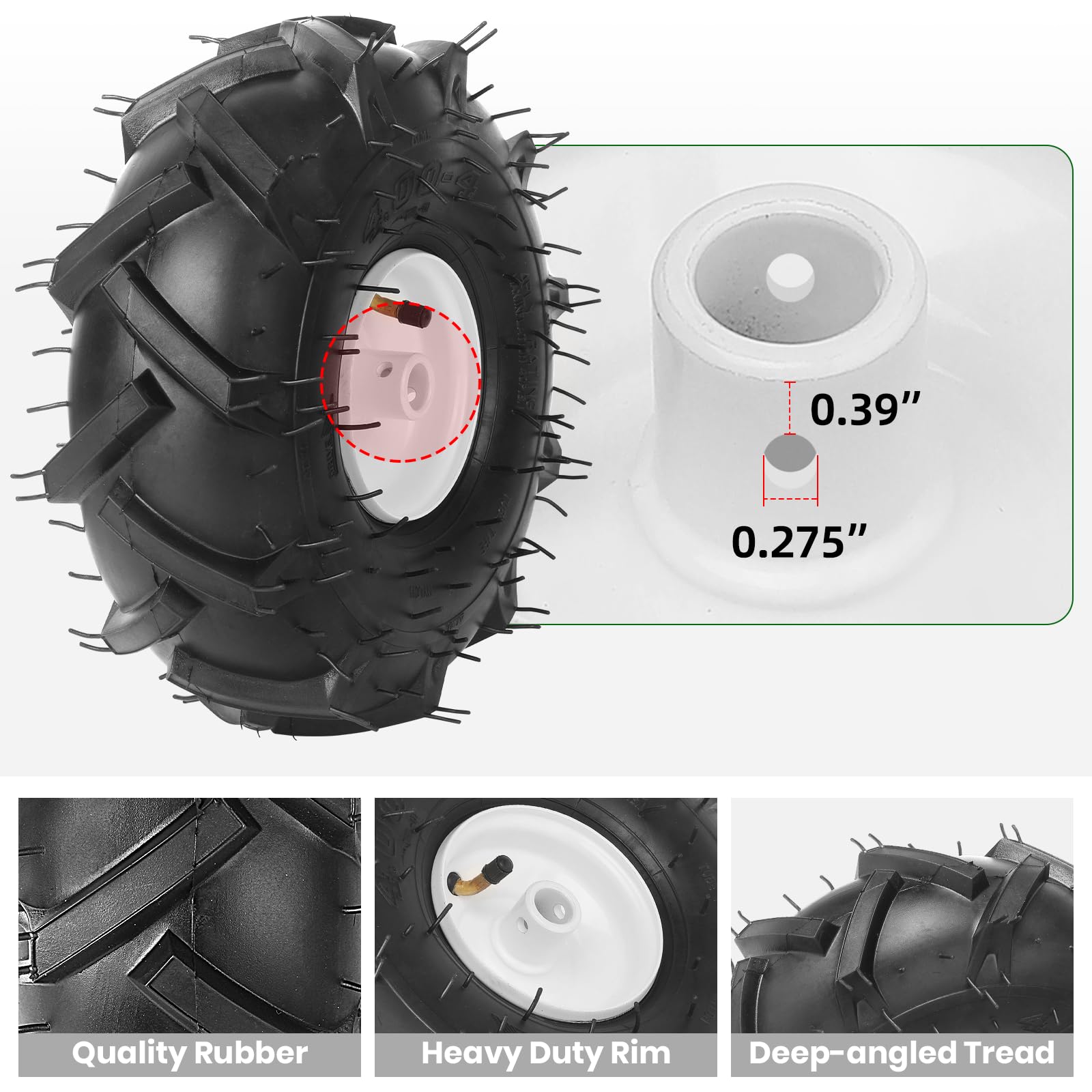 AR-PRO hub area showing 0.275-inch pin hole and centered hub for accurate mounting