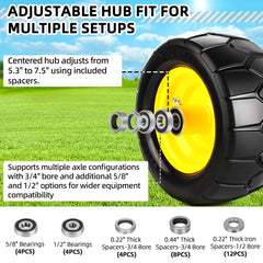 AR-PRO hub spacers and adapters detail for versatile axle fitment benefit