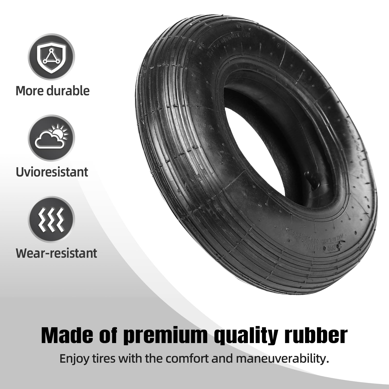 AR-PRO mounted tire on a dolly demonstrating fit and load support