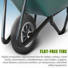 AR-PRO wheel installed on hand truck demonstrating maintenance-free use