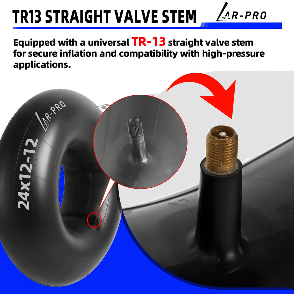 AR-PRO inner tube installed on lawn tractor demonstrating fit and reliability
