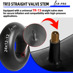 AR-PRO inner tube installed on lawn tractor demonstrating fit and reliability