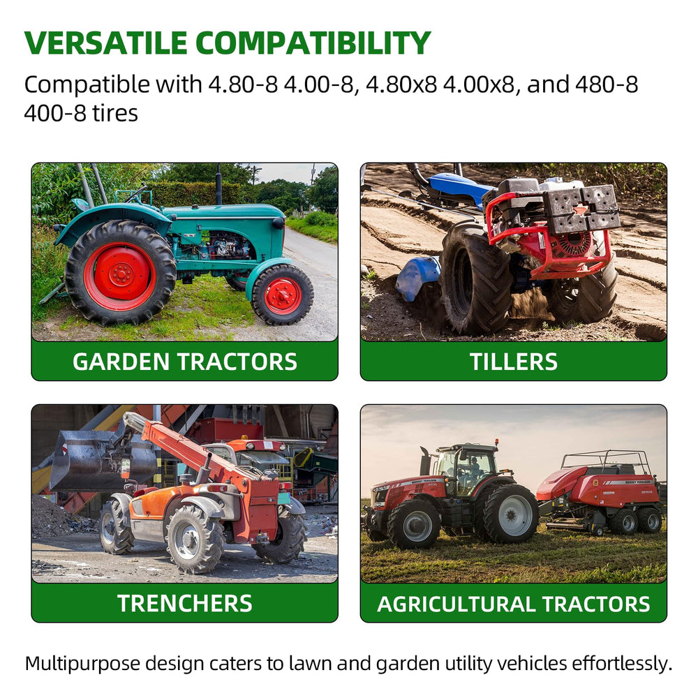 AR-PRO tire on a garden cart in yard scene for durable outdoor utility use