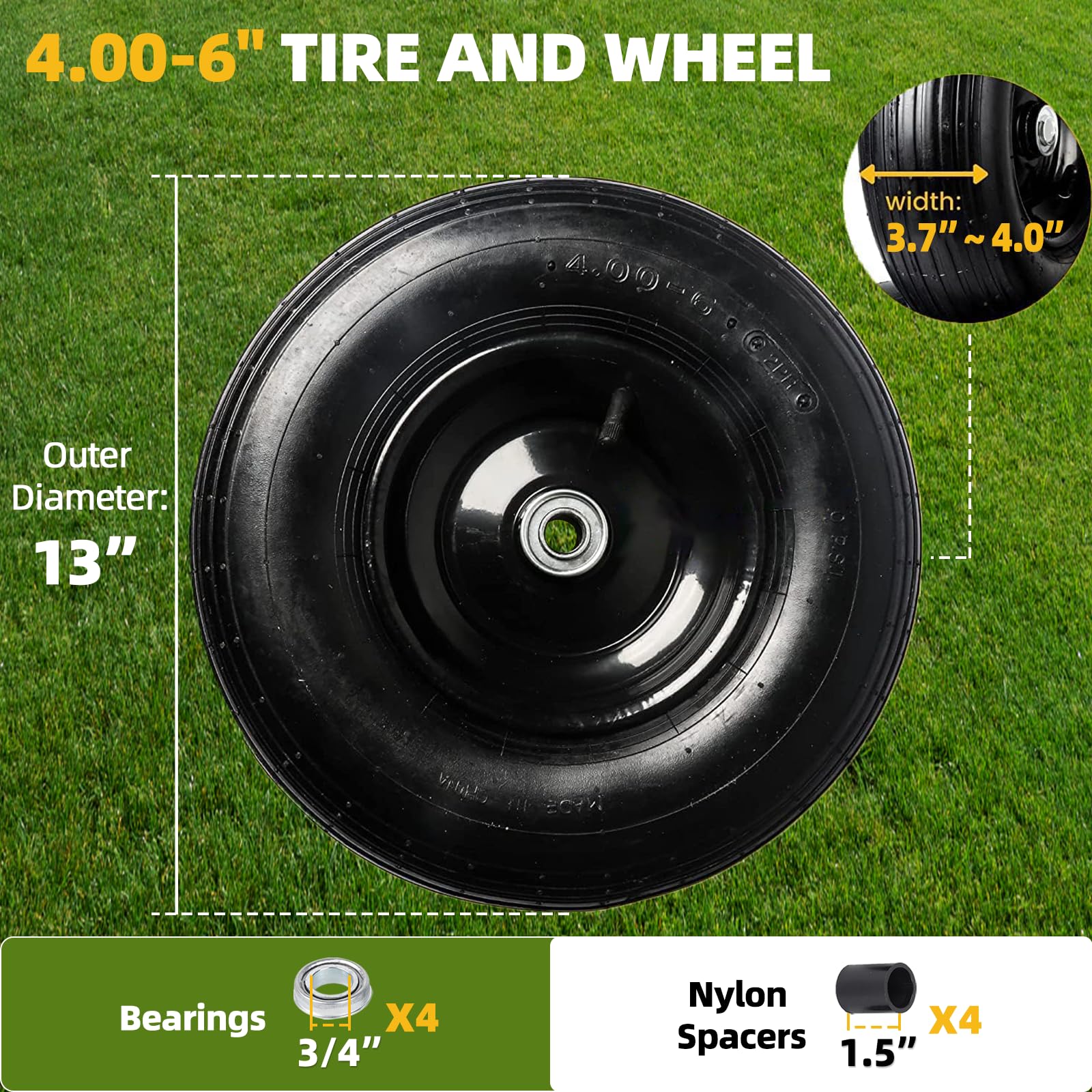 AR-PRO ribbed tread close-up demonstrating traction and water evacuation benefits