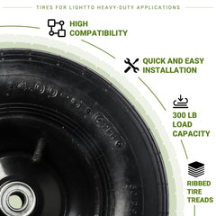 AR-PRO rim and hub detail highlighting 5/8" bearing mount for durable fitment
