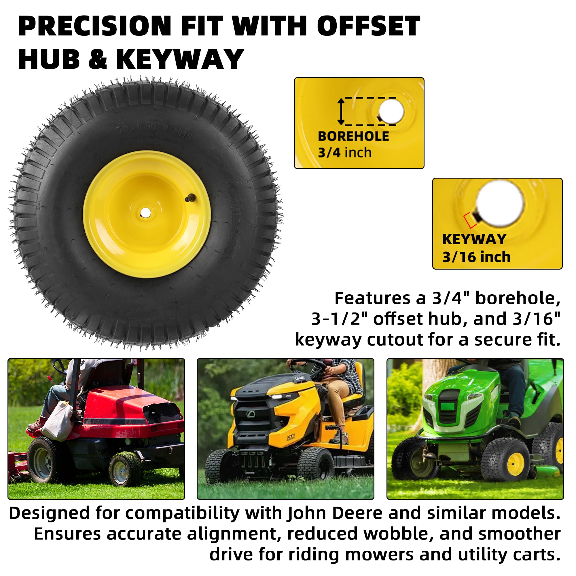 AR-PRO side profile highlighting 3.5 inch hub offset and 3/4 inch bore for fit