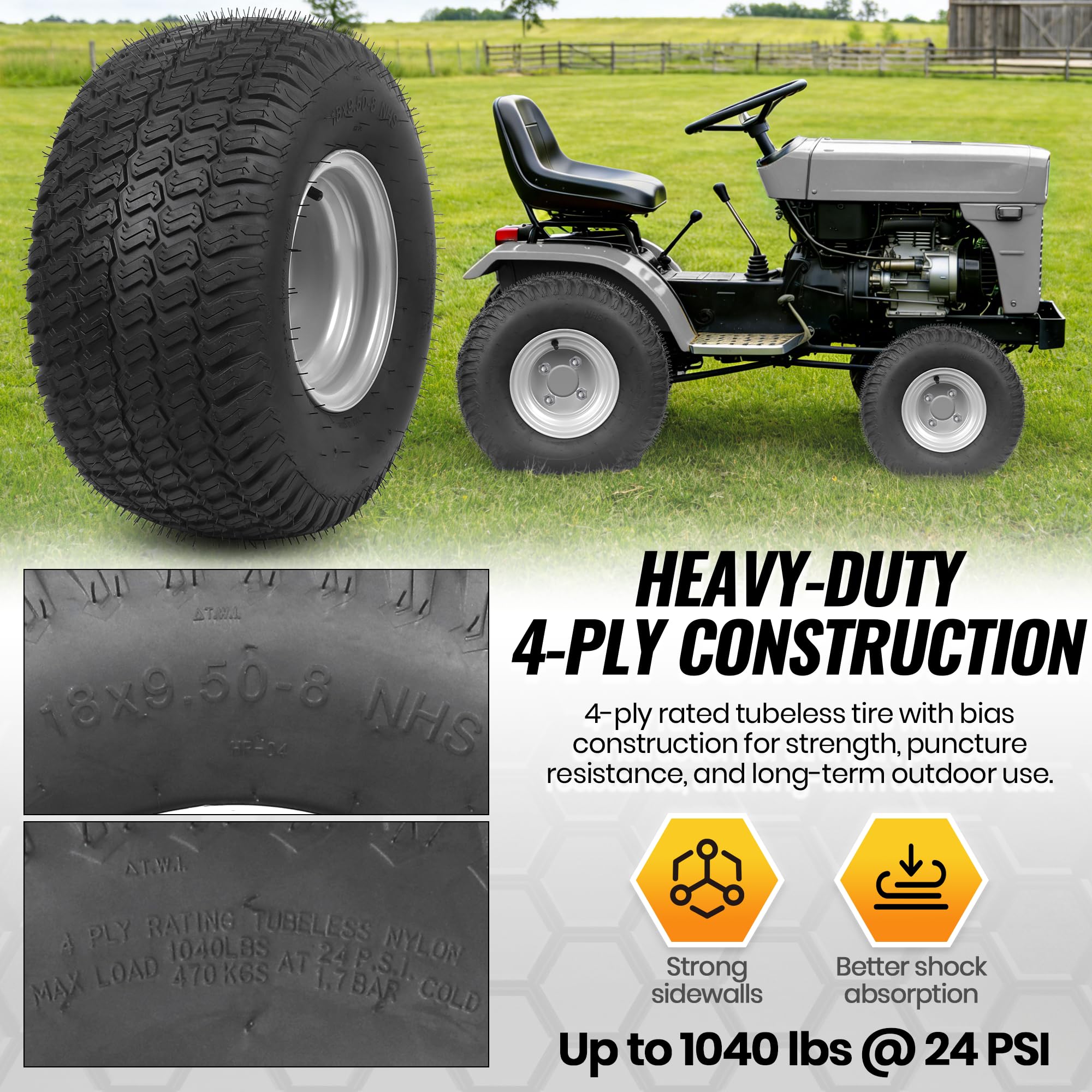 AR-PRO side profile mounted on mower illustrating fit and stability