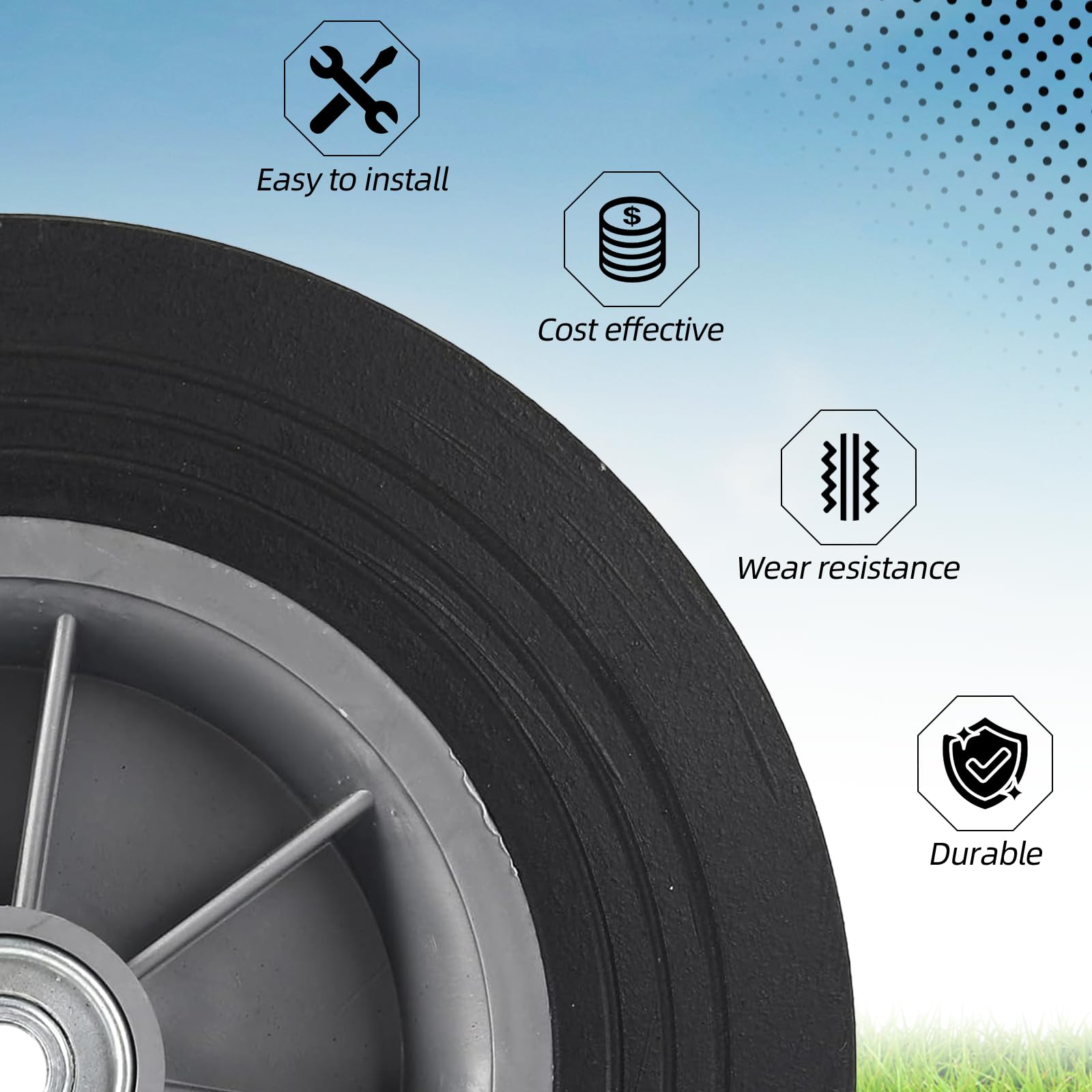 AR-PRO side profile highlighting solid rubber tread for impact resistance