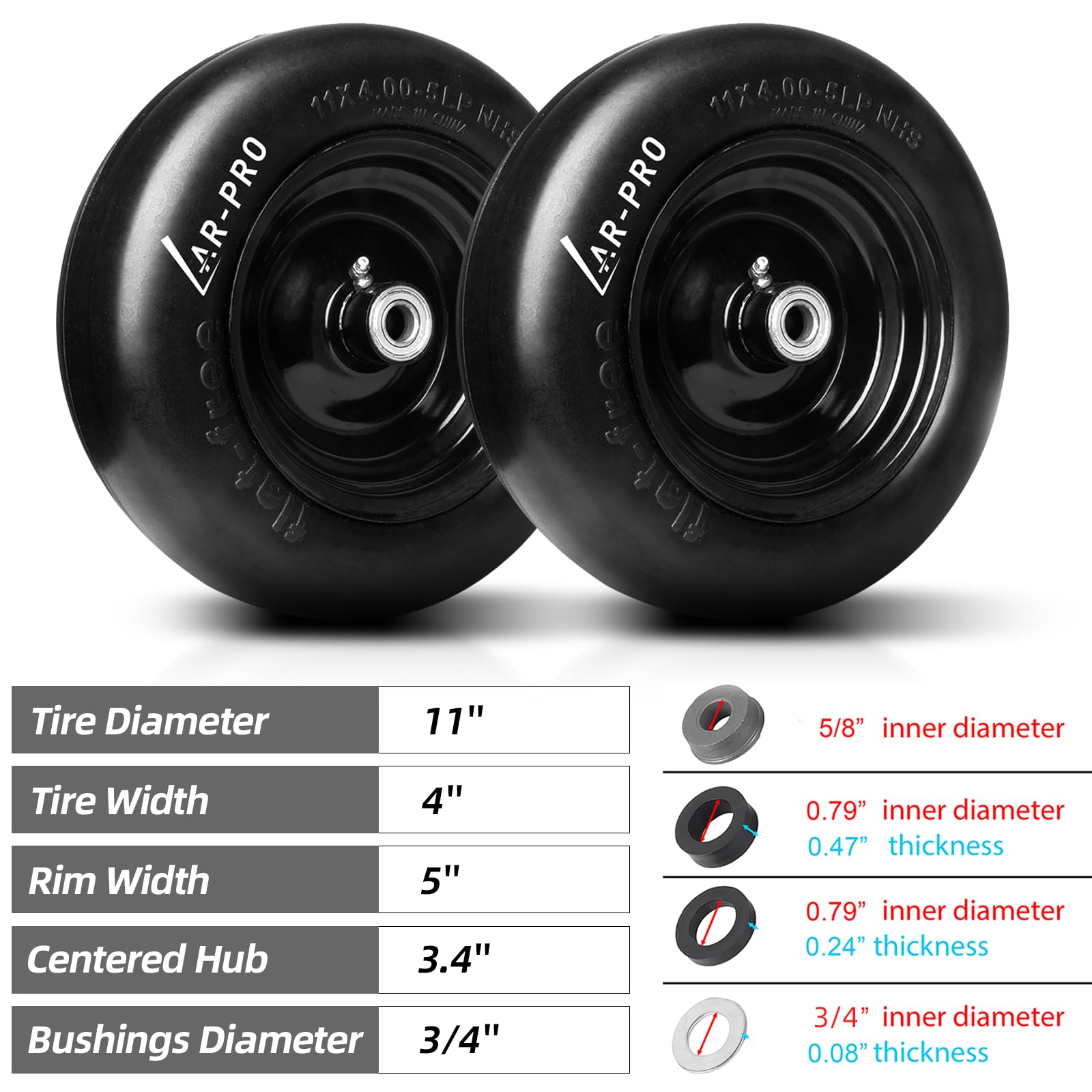 AR-PRO side tread profile displaying smooth non-marking turf benefit