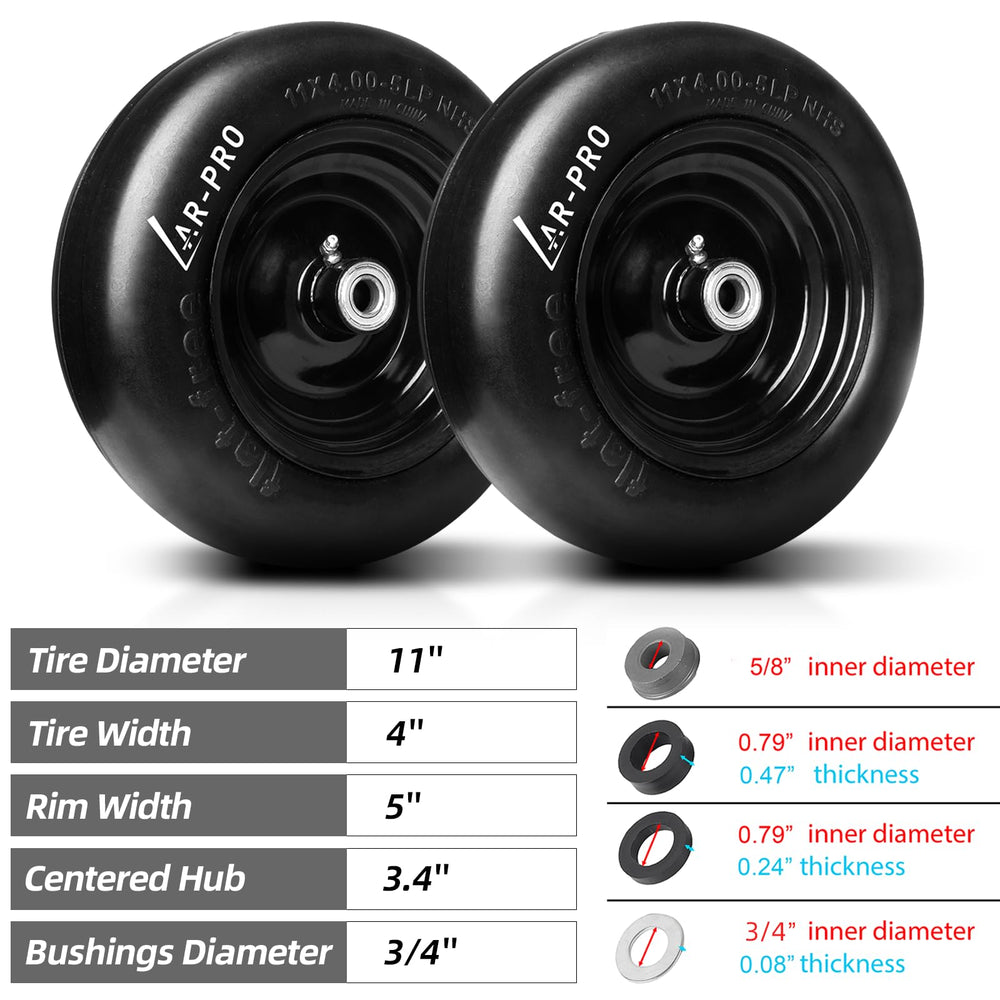 AR-PRO side tread profile displaying smooth non-marking turf benefit