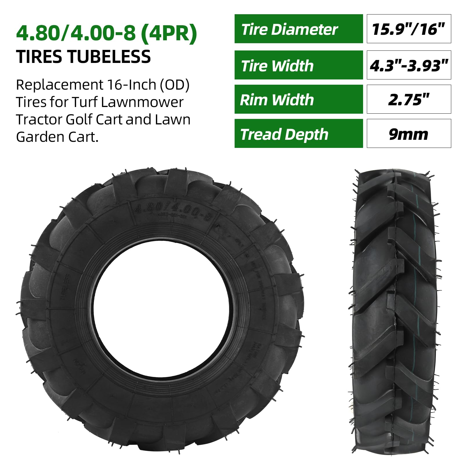 AR-PRO close-up of sidewall markings and dimensions for confirming fitment