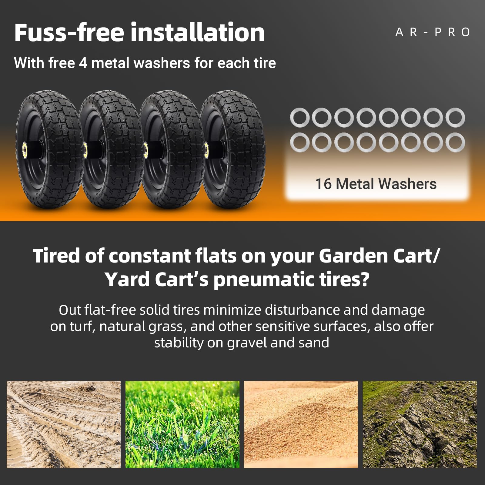 AR-PRO wheel beside ruler showing 10-inch size for correct fit verification