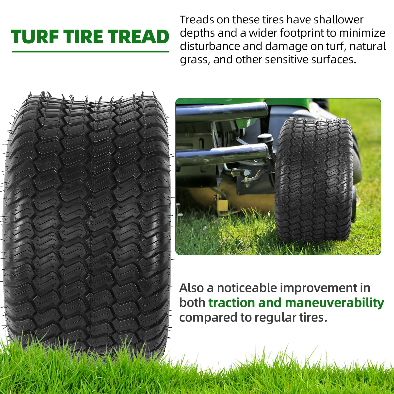 AR-PRO tire next to a ruler illustrating 18 inch diameter and 9.5 inch width