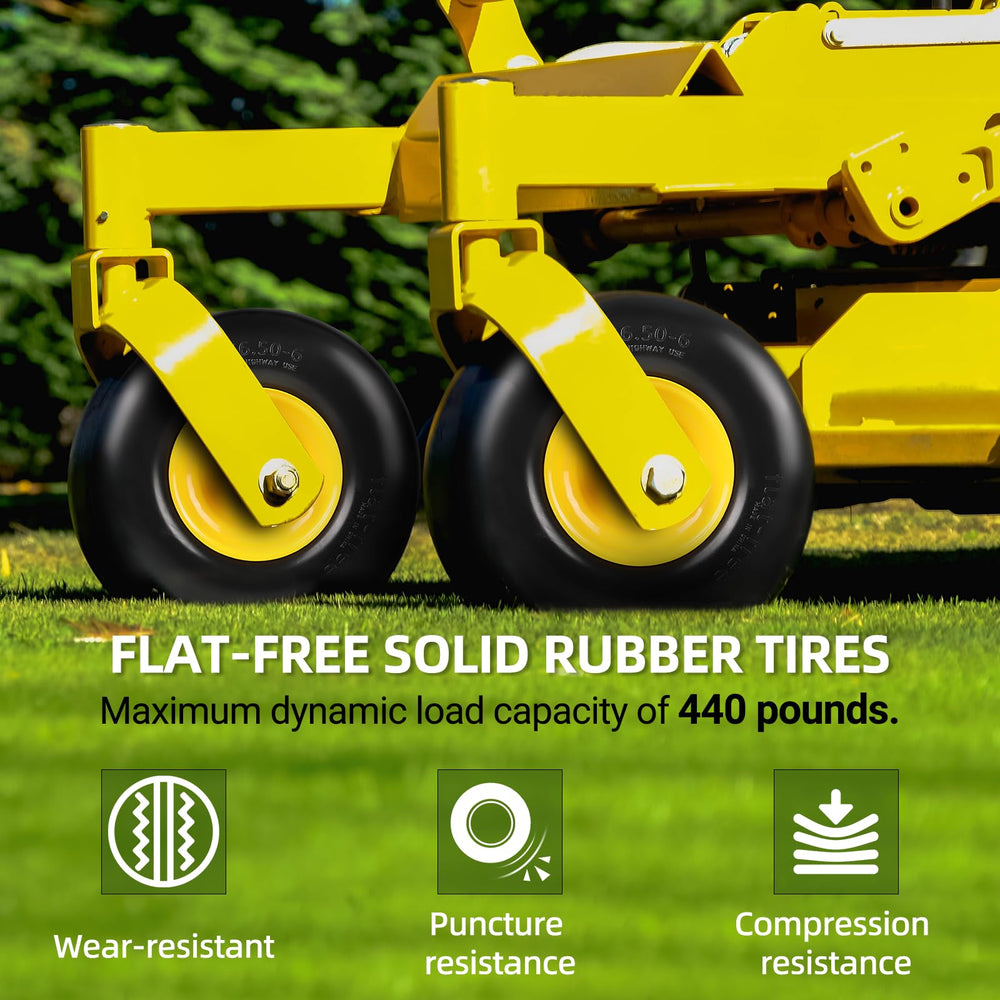 AR-PRO tire next to ruler showing 13x6.50-6 size for correct fit