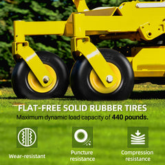 AR-PRO tire next to ruler showing 13x6.50-6 size for correct fit