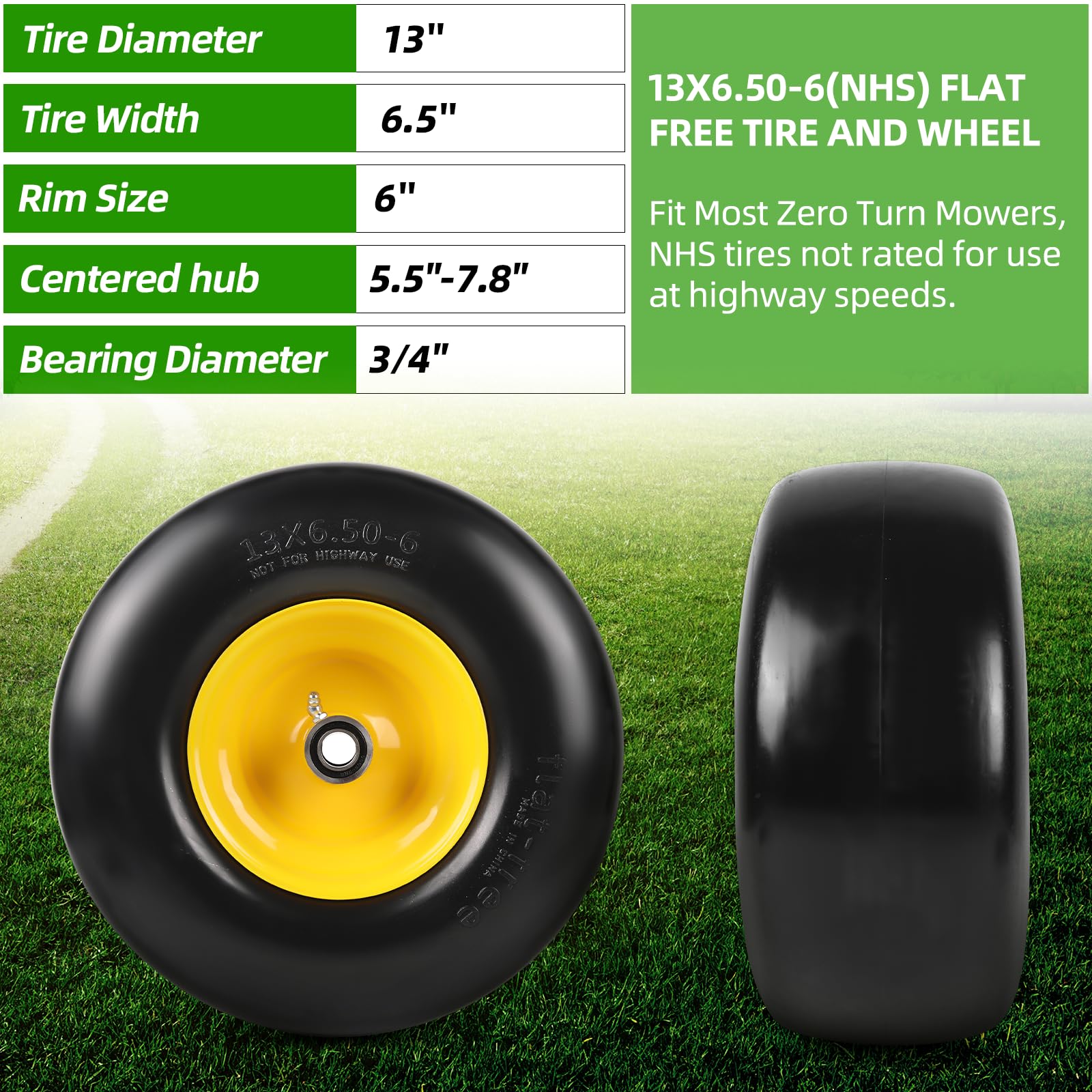 AR-PRO smooth tread close-up protecting grass while delivering traction