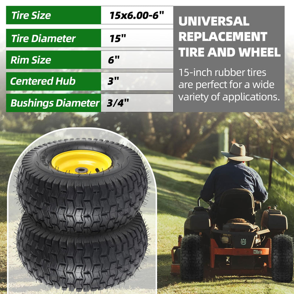 AR-PRO tire tread close-up showing turf-friendly grooves for less damage