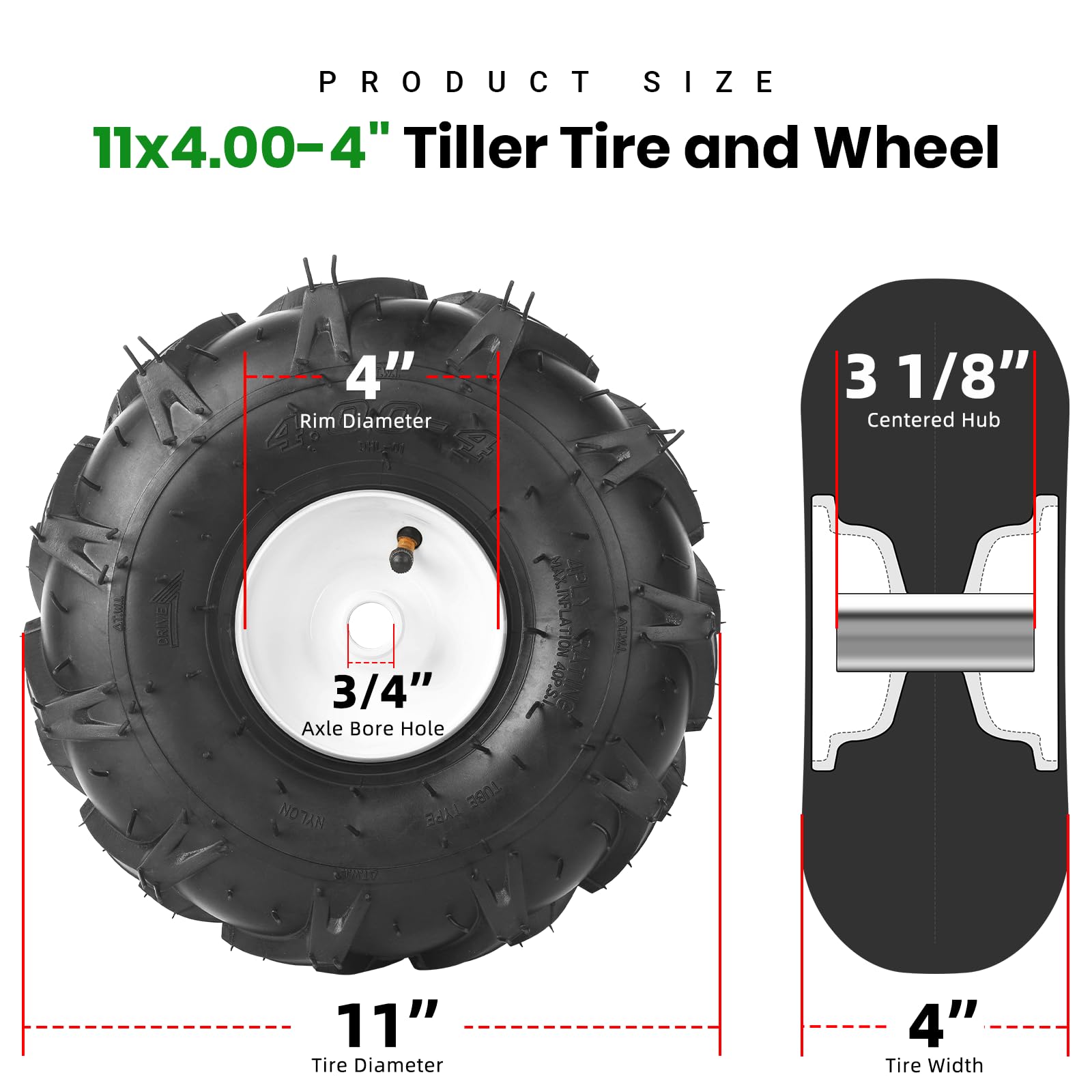 AR-PRO close-up of deep-angle tread delivering enhanced traction on soil and grass
