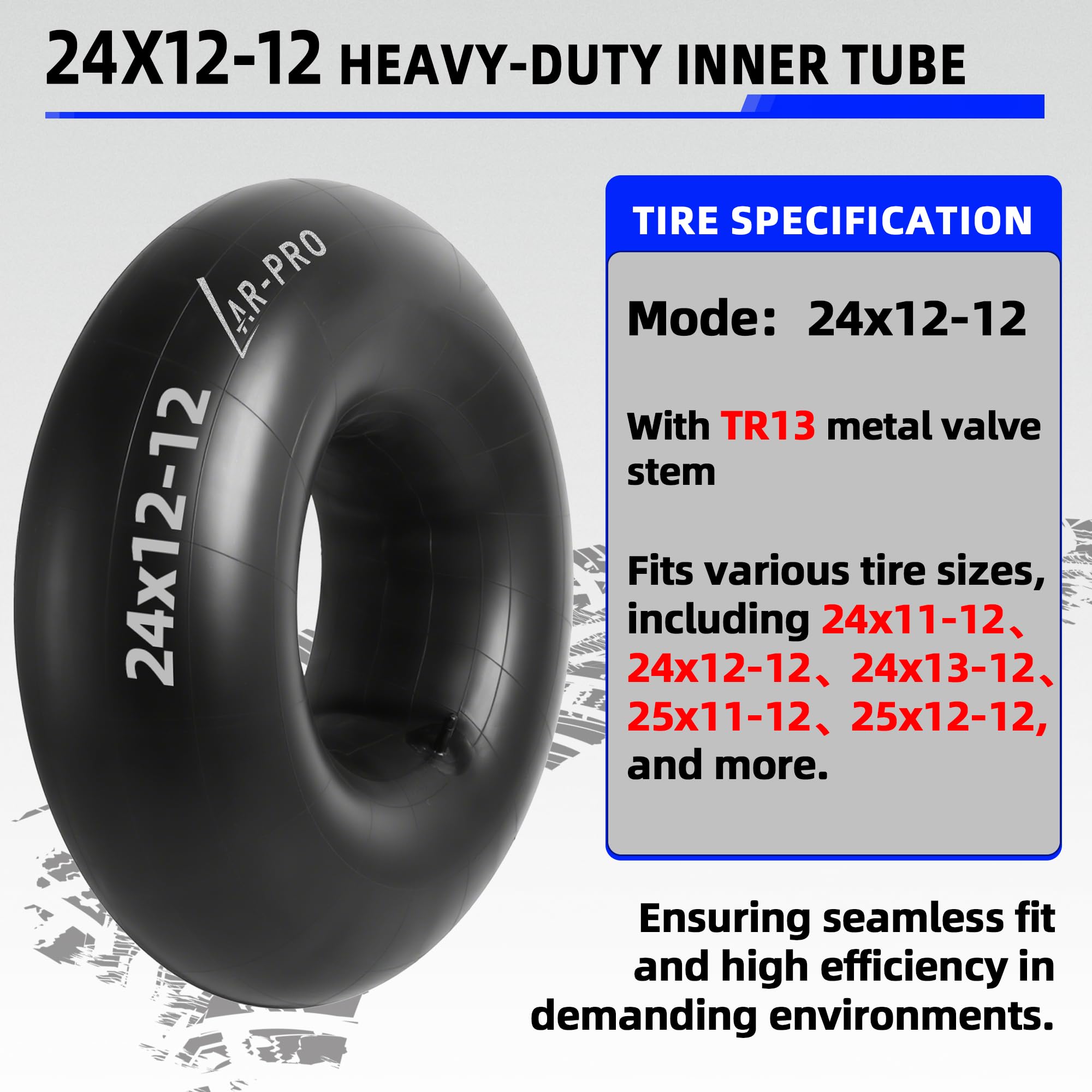 AR-PRO close-up of TR13 straight valve stem for secure inflation