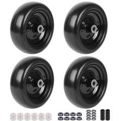 AR-PRO front view of wheel assembly showing hub and durable PU tire for reliable replacement
