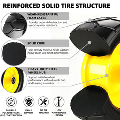 AR-PRO wheel mounted on mower in use showing no-flat reliability