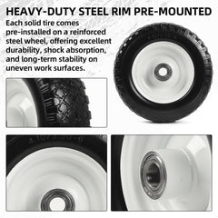AR-PRO wheel mounted on a dolly in use demonstrating flat-free reliability benefit