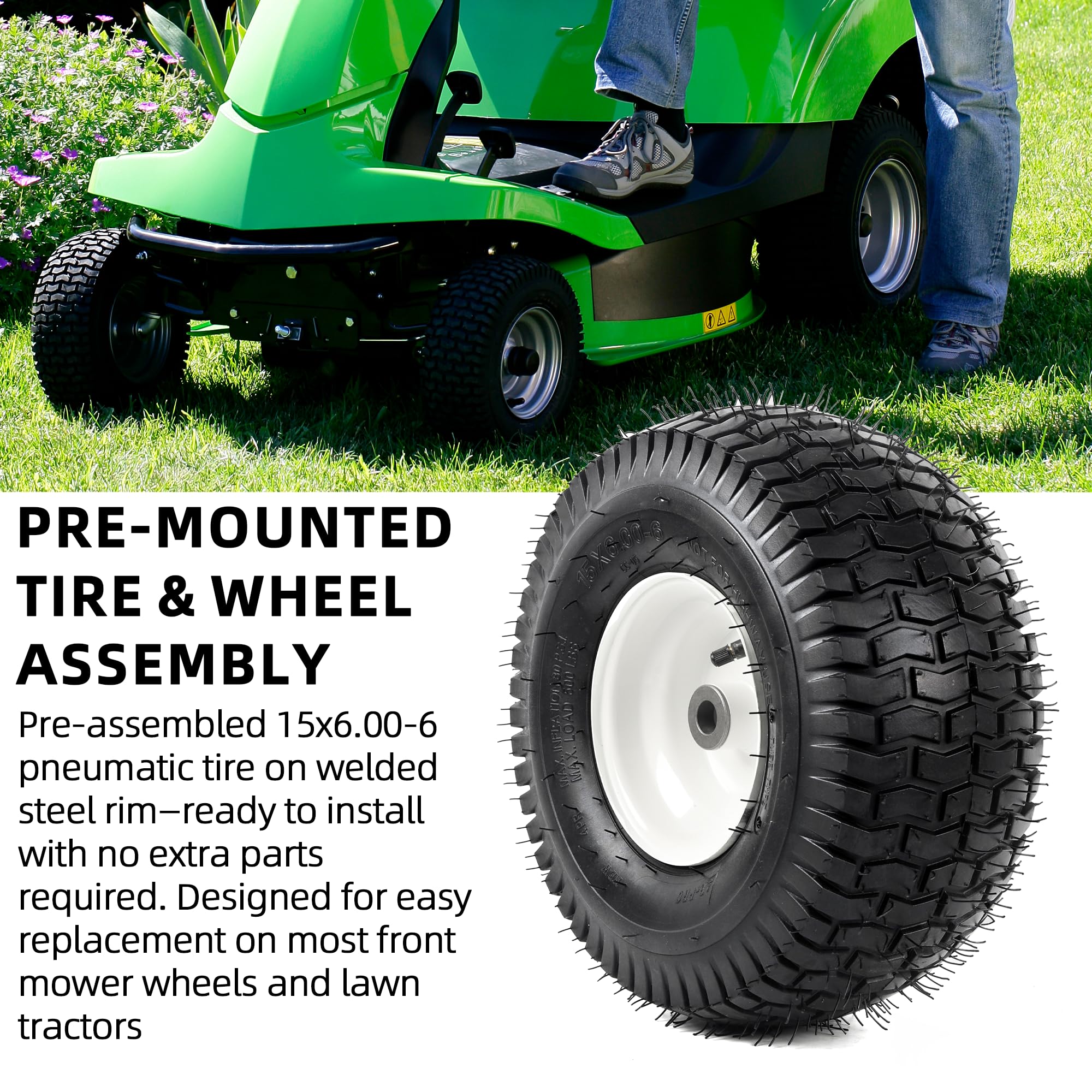 AR-PRO side angle showing welded 6-inch steel rim for lasting durability