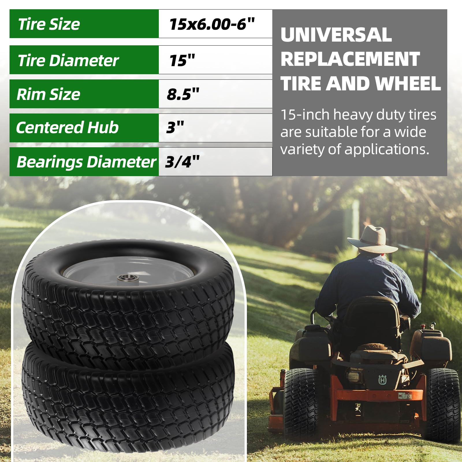 AR-PRO close-up of turf tread delivering improved traction and minimal turf damage
