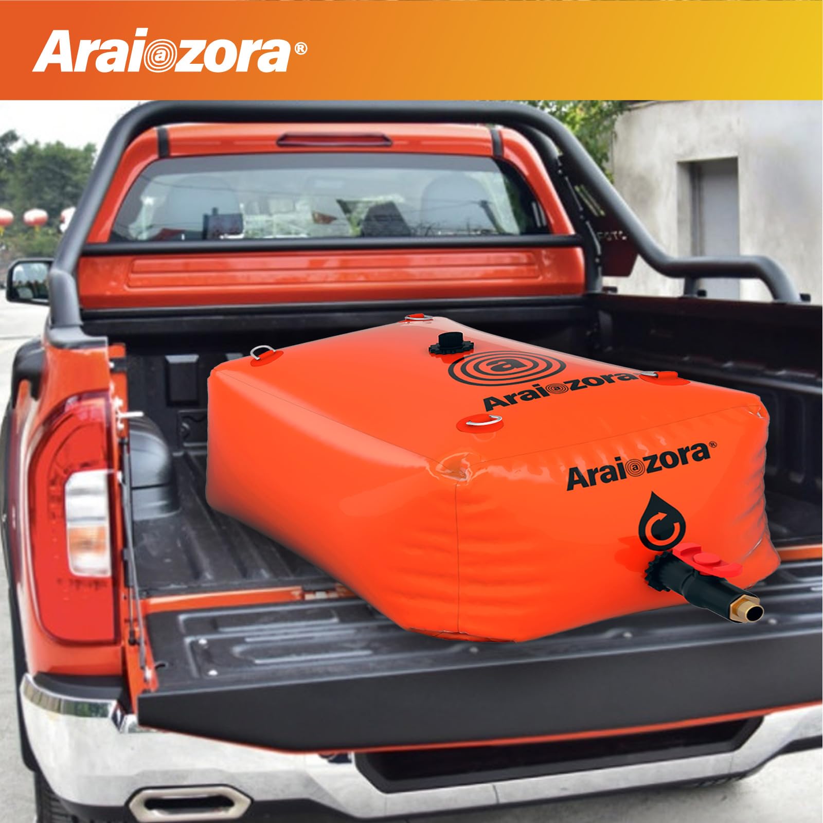 Araiozora at campsite providing portable water for cooking and washing