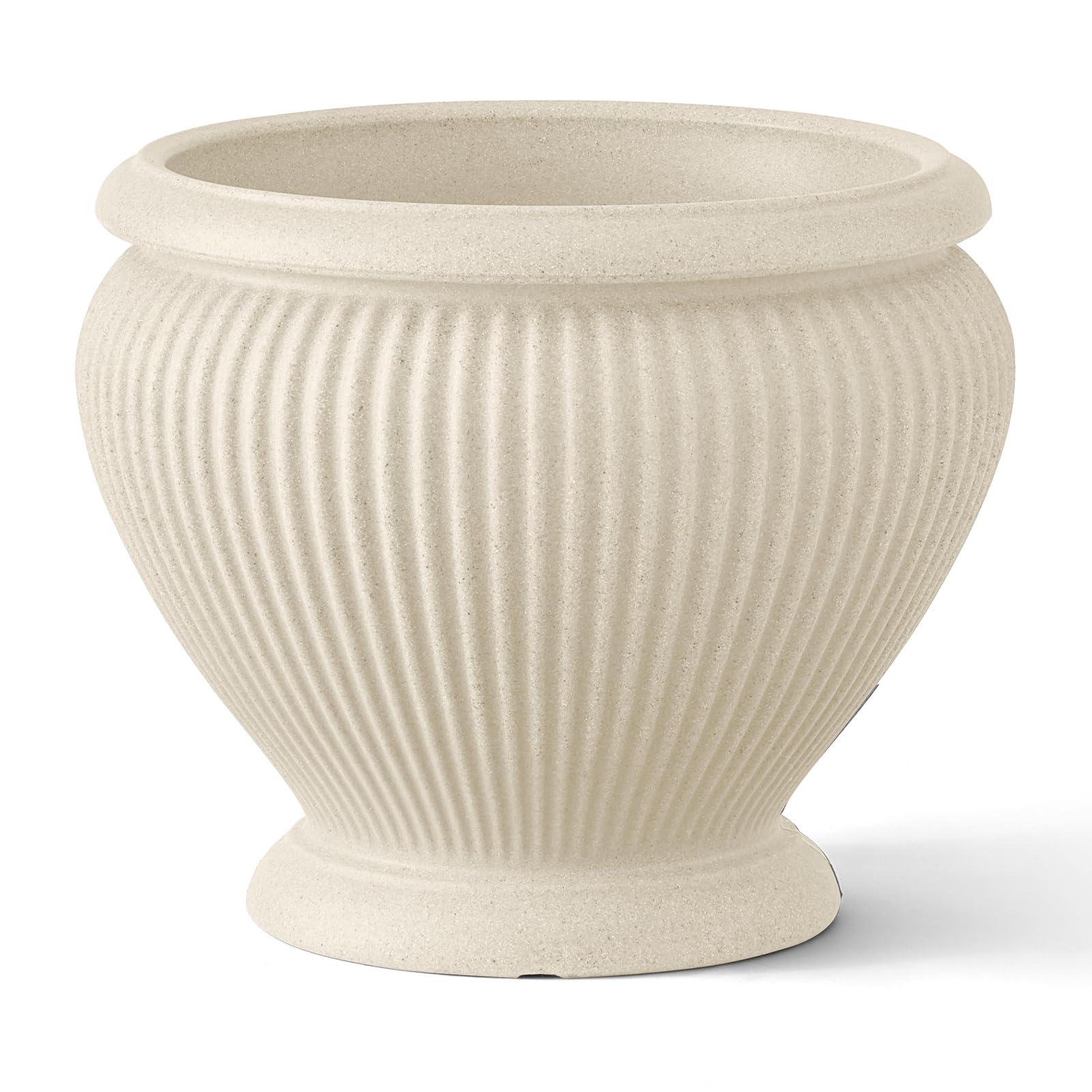 ARBORA front view of Cannes Urn planter showing classic cream finish and elegance