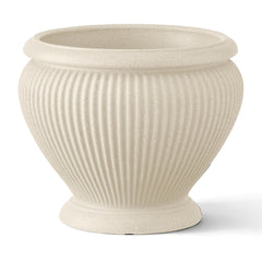 ARBORA front view of Cannes Urn planter showing classic cream finish and elegance