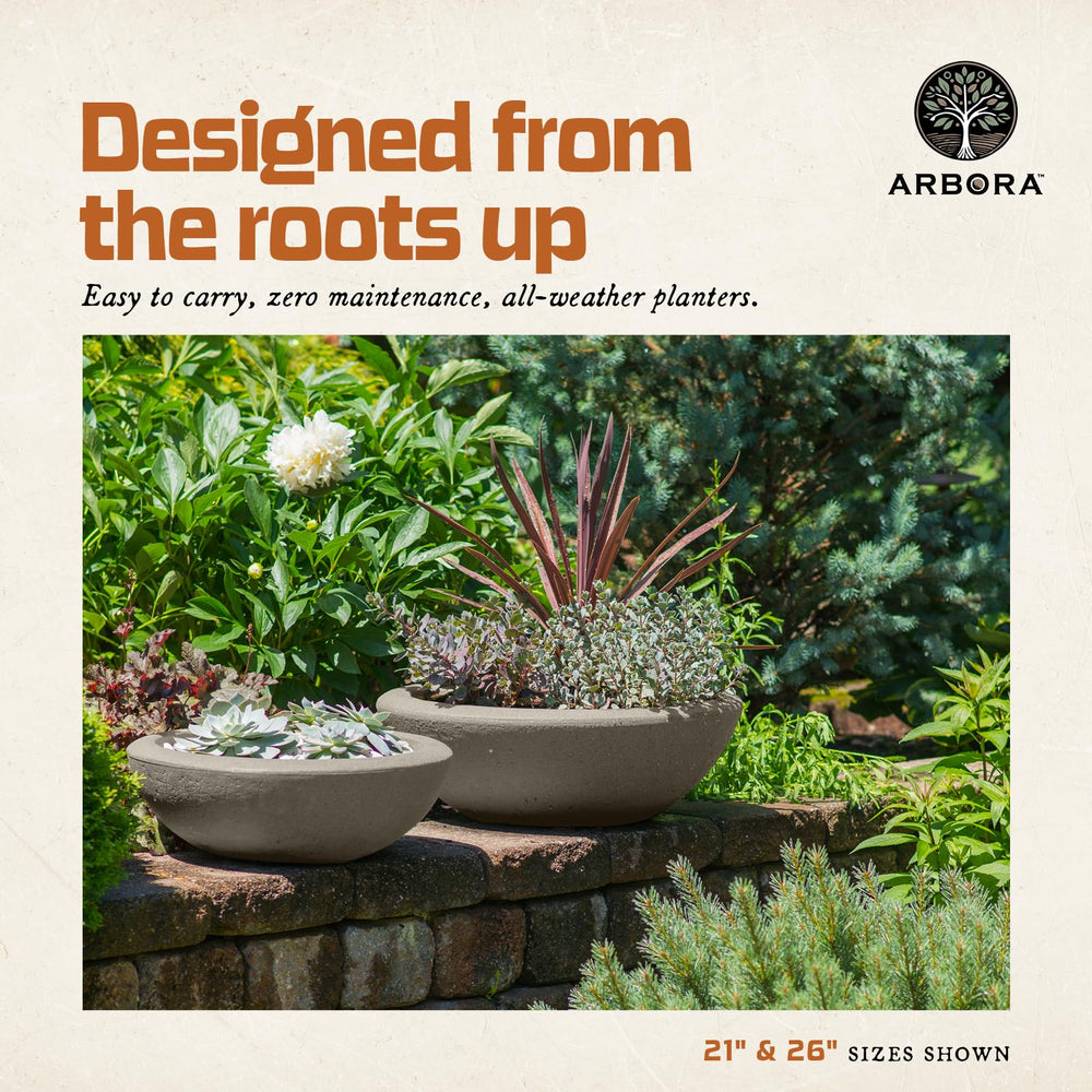 ARBORA Santorini Bowl drainage detail with drillable hole for improved root health