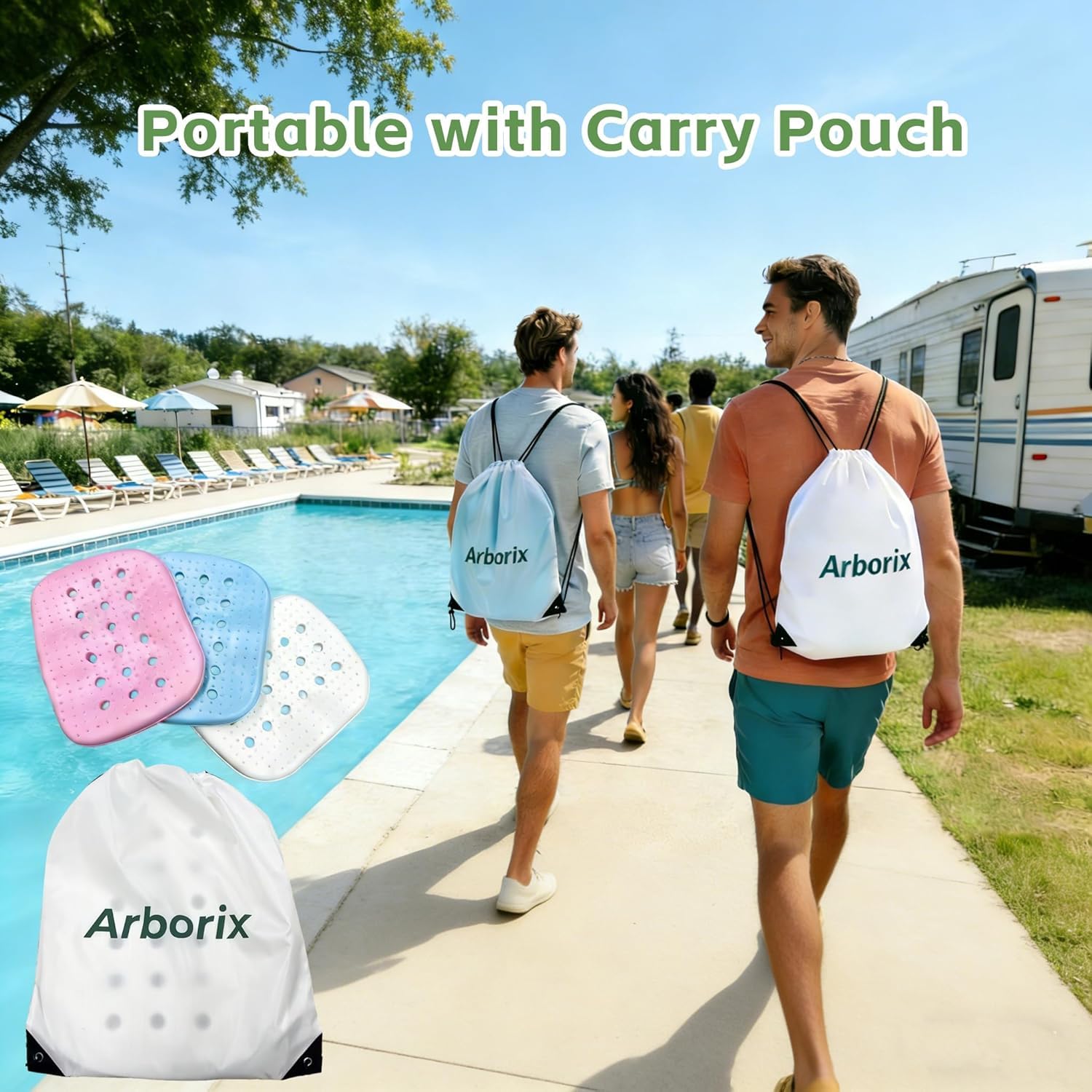 Arborix underside view highlighting anti-slip pattern for stable seating